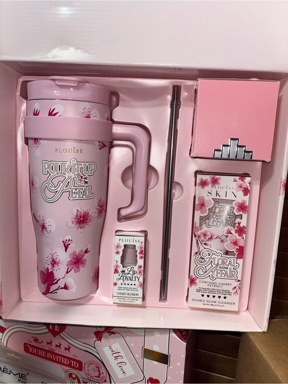 P.Louise Cherry Blossom Skincare & Tumbler Gift Set